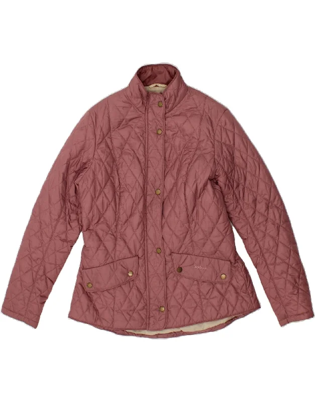 Exclusive Savings BARBOUR Womens Quilted Jacket UK 16 Large  Pink Polyamide