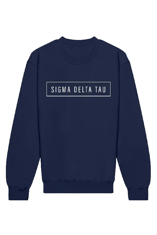 Weekend Discounts to Love Sigma Delta Tau Blocked Crewneck Sweatshirt