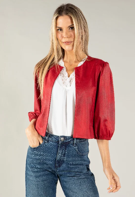 Bargain Prices Vintage Leather Puff Sleeve Jacket