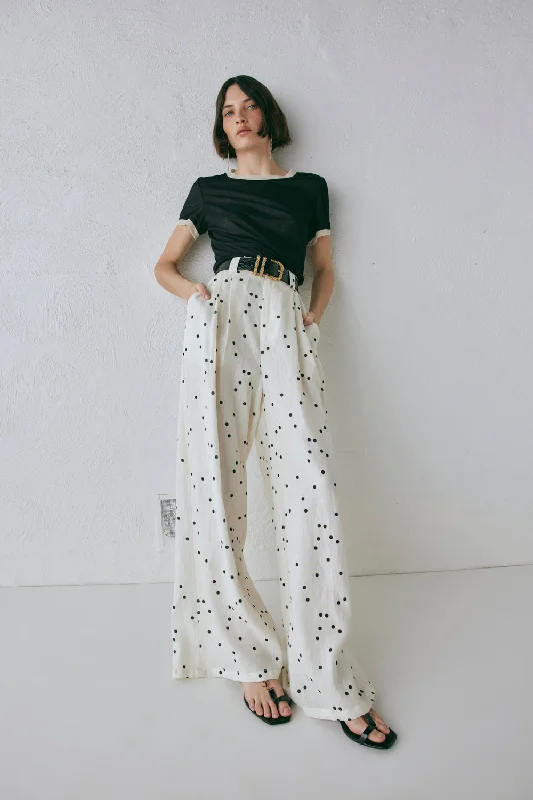 Massive Deals Skye Linen Pants Dot