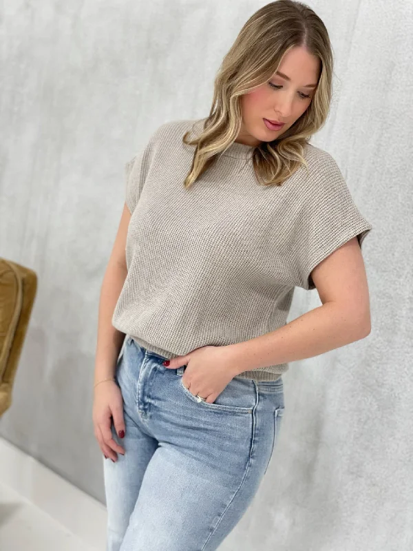 Weekend Savings Bonanza The Best Of Short Sleeve Sweaters - H Mocha