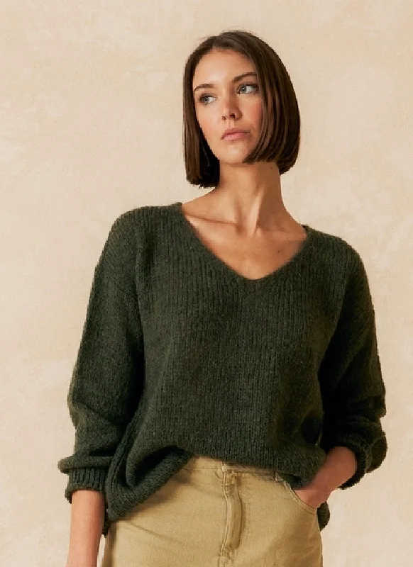 Price Meltdown Indi & Cold Chunky V-Neck Sweater