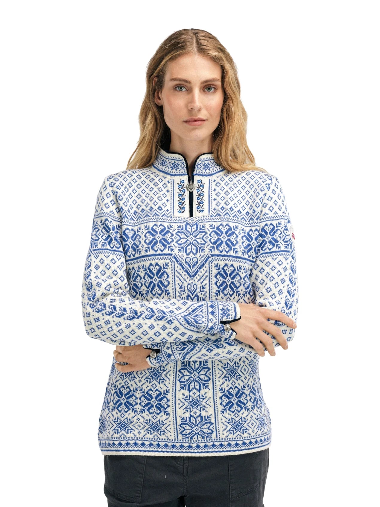 Super Deal Dale of Norway - Peace Women's Sweater - Off white ultramarine