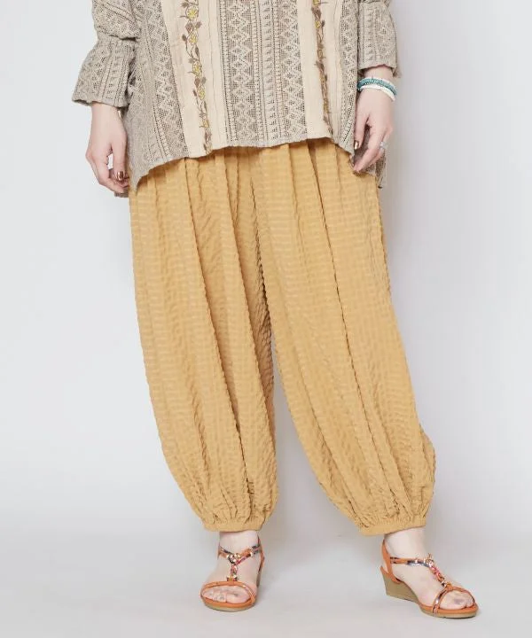 Weekend Offers That Sizzle Seersucker Textured Harem Pants