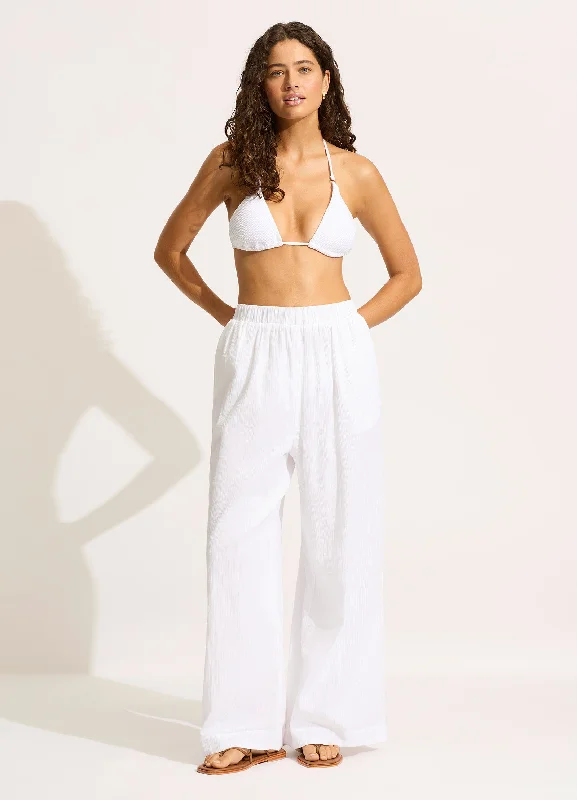 Weekend Savings Fiesta Crinkle Beach Pant - White