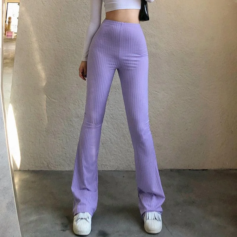 Online Deal Y2K Slim Fit Flared Pants