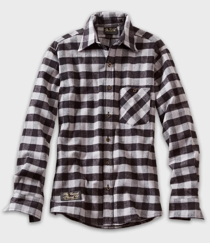 New Deals Fitted Flannel Shirt - Gray Buffalo