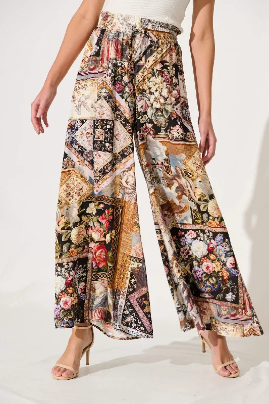 Super Bargain Mariah Pant In Black Multi Patchwork
