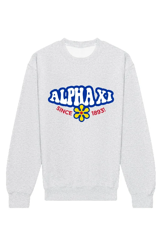 New Markdowns Alpha Xi Delta Funky Crewneck Sweatshirt