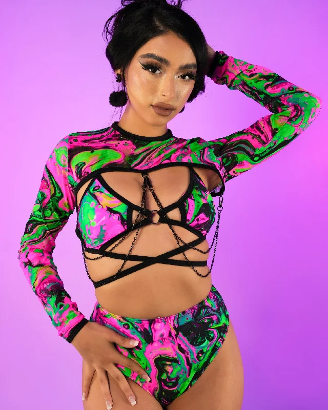 Weekend Deals That Sparkle Rolita Couture X RW Acid Waves Chain Shrug