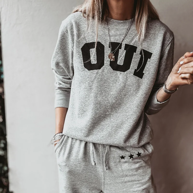 Weekend Offers That Please GREY OUI sweatshirt *relaxed style* NEW