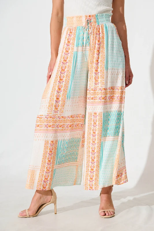 Weekend Price Cuts Galore Dahana Pant in Multi Patchwork Print
