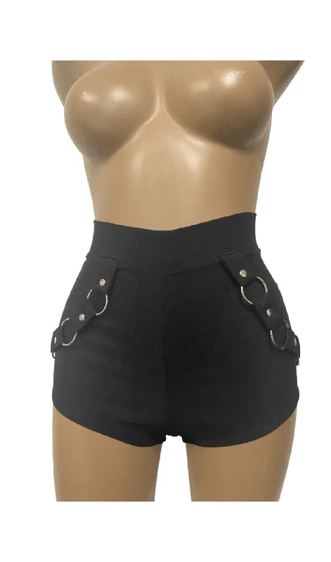 Weekend Deals That Sparkle Front O Ring Detail Booty Short