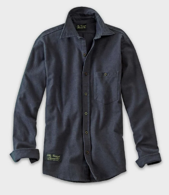 Major Savings Fitted Flannel Shirt - Dark Gray