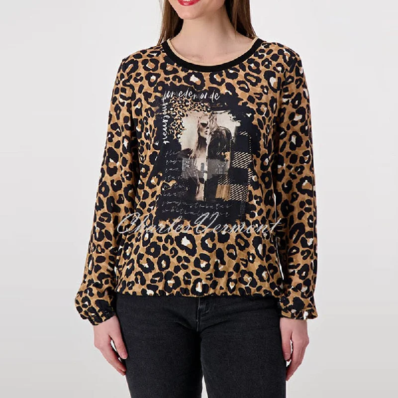Crazy Savings Just White Animal Print Top – Style J1138
