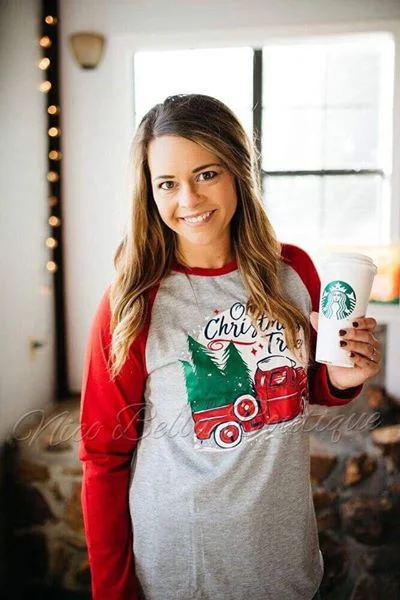 Weekend Bargains to Relish Oh Christmas Tree Womens Christmas Raglan