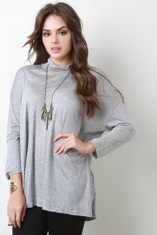 Hurry In Boxy Dolman Sleeve Top