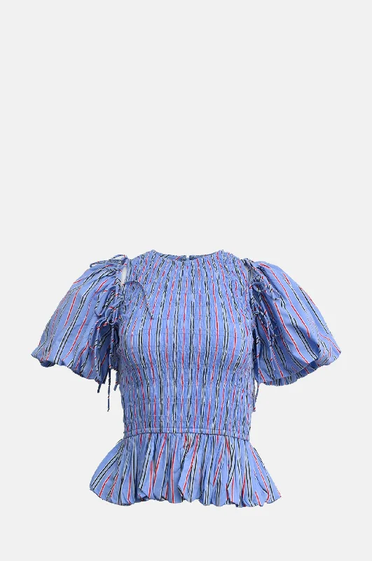 Weekend Offers That Amaze Becca Blouse Bold Blue Stripe
