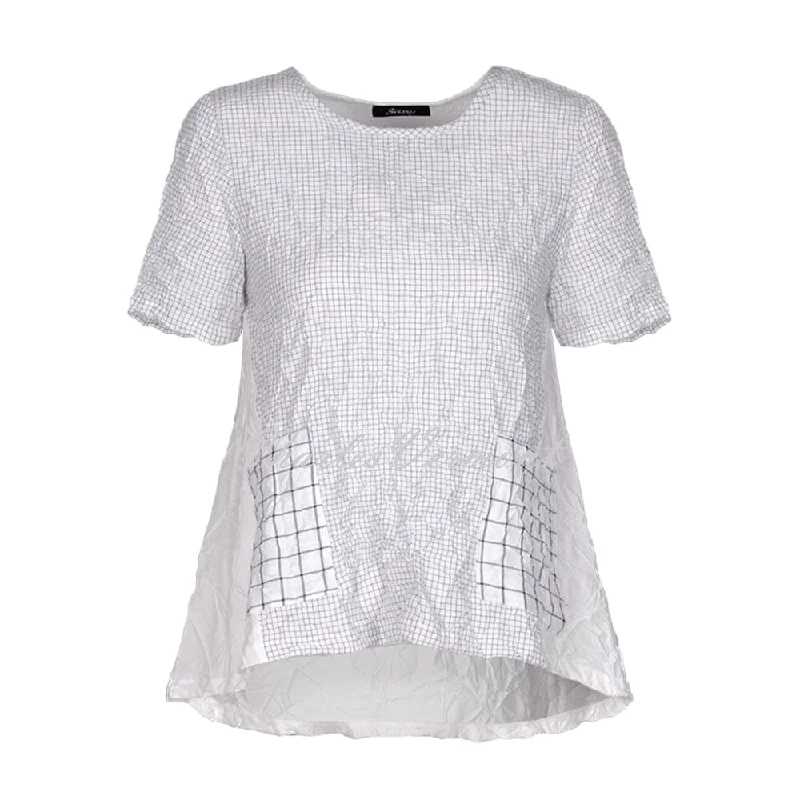 Shop and Save EverSassy Round Neckline Top – Style 62104 (White)