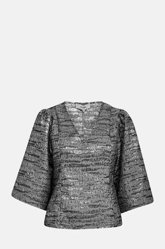 Unbeatable Prices Melbi V-Neck Blouse Gunmetal