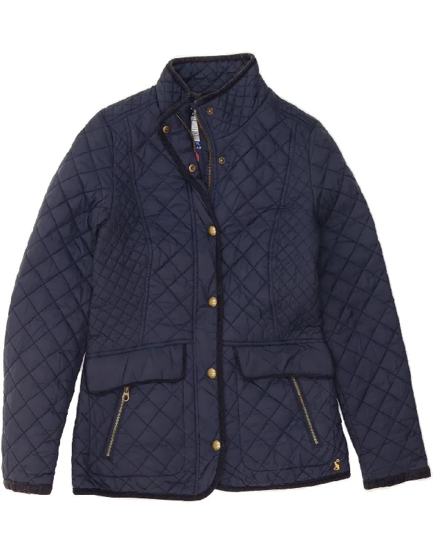 Deal Zone JOULES Womens Quilted Jacket UK 10 Small Navy Blue Polyester