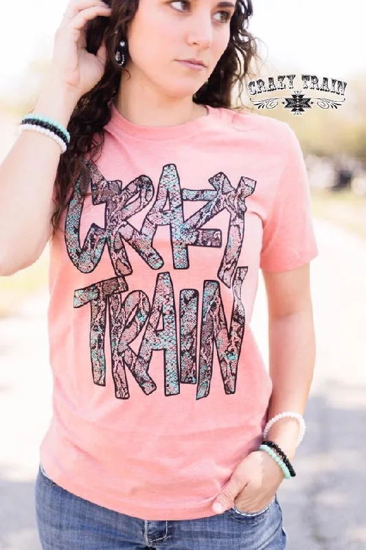 Weekend Bargains Just for You Crazy Train Punchy Python Graphic Tee