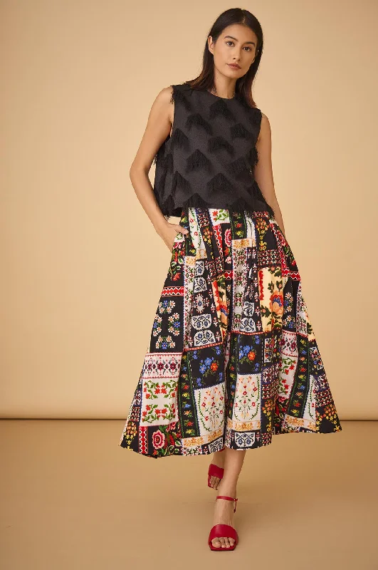 Act Fast Alexis Skirt Floral Quilt