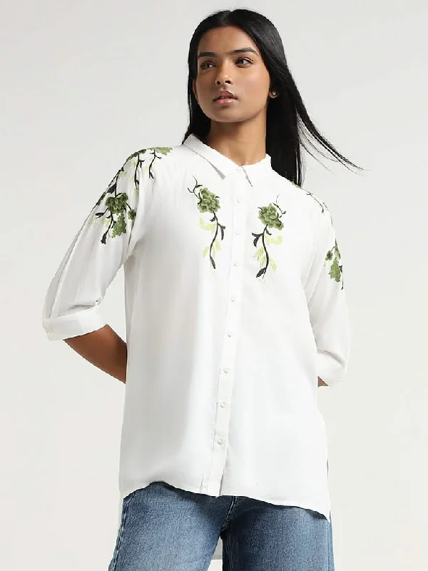 Daily Specials LOV White Embroidered Shirt