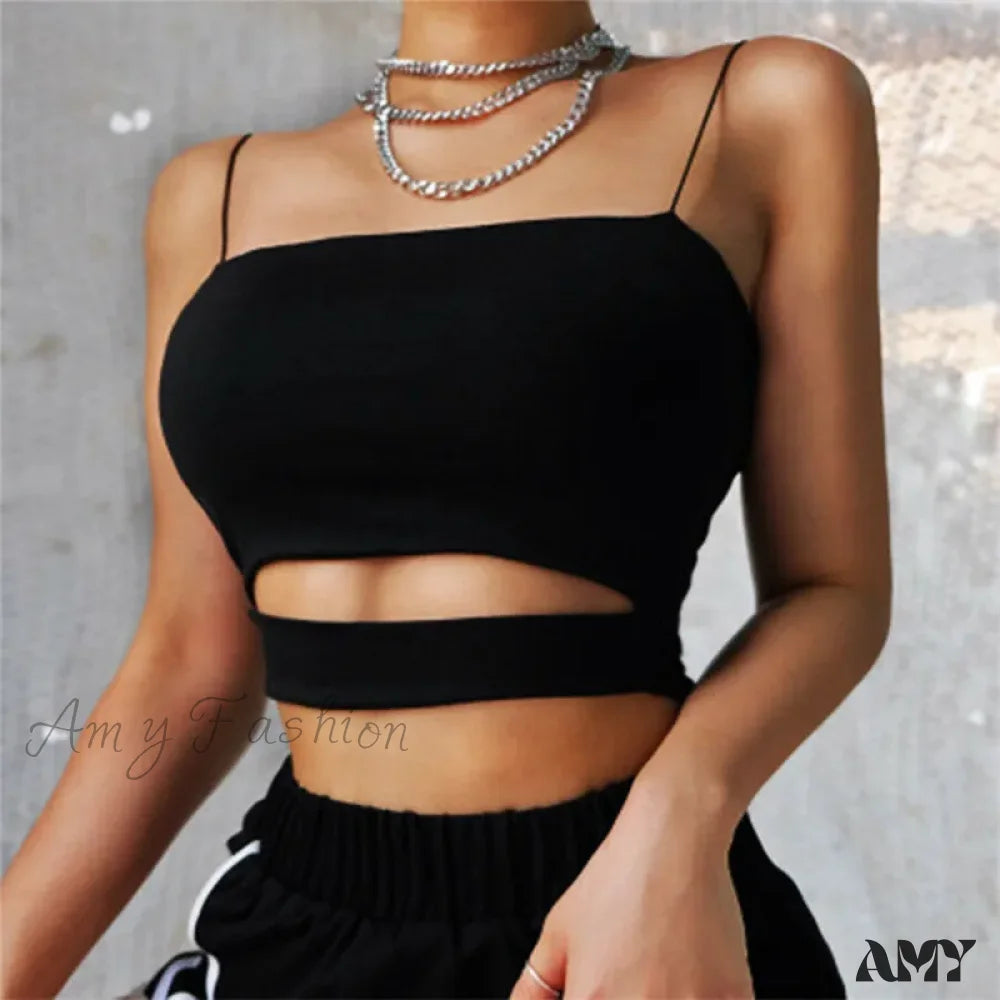 Price Drop AMY - Summer Sexy Cut-Out Sleeveless Tank Blouse Crop Top