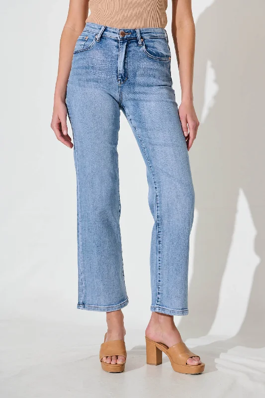 Unbeatable Prices Watts High Rise Relaxed Leg Jean In Light Blue Denim