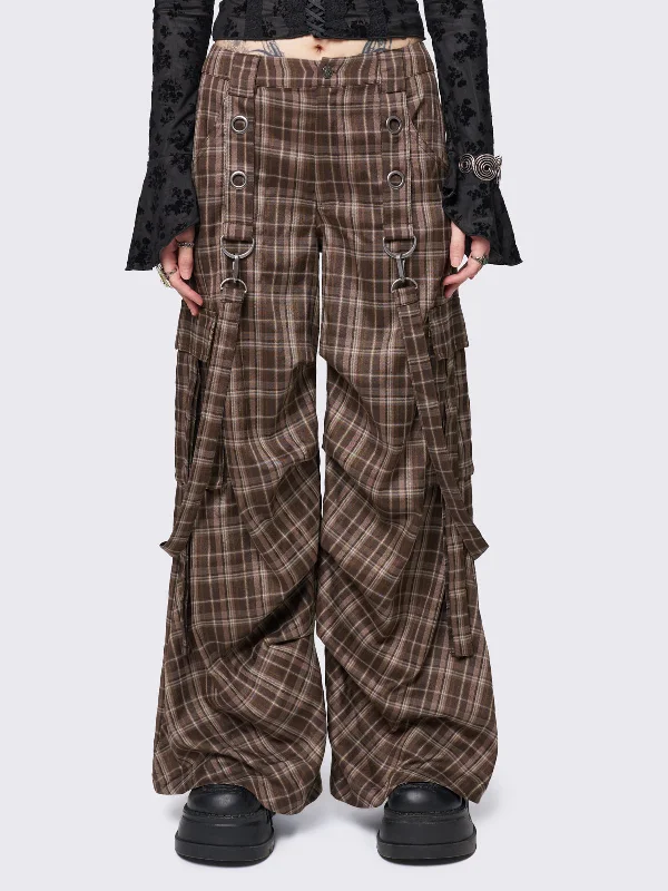 Steals and Deals Trek Plaid Cargo Pants