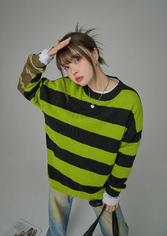 Don’t Miss Out On A Speedrun Stripes Knit Sweater
