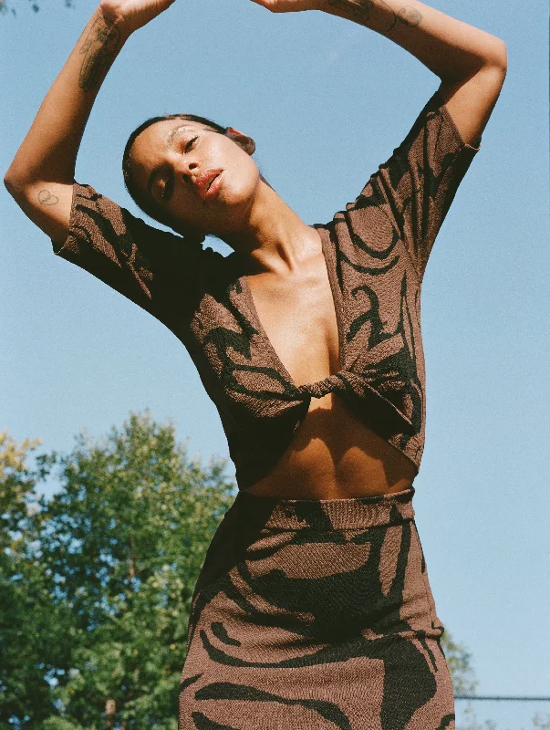 Don't Miss BARA TWIST TOP IN CHOCOLATE NAVI SWIRL