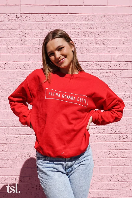 Exclusive Savings Alpha Gamma Delta Blocked Crewneck Sweatshirt