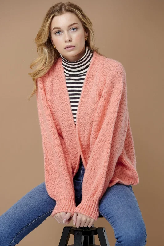 Doorbuster Deal Noella - Fora Knit Cardigan - Peach