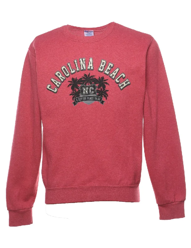 One-Day Only Carolina Beach Pink Printed Sweatshirt - S