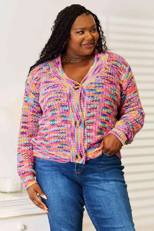 Early Bird Discount Woven Right V-Neck Long Sleeve Cardigan