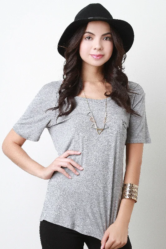 Big Discounts Beach Please Pocket-T Top