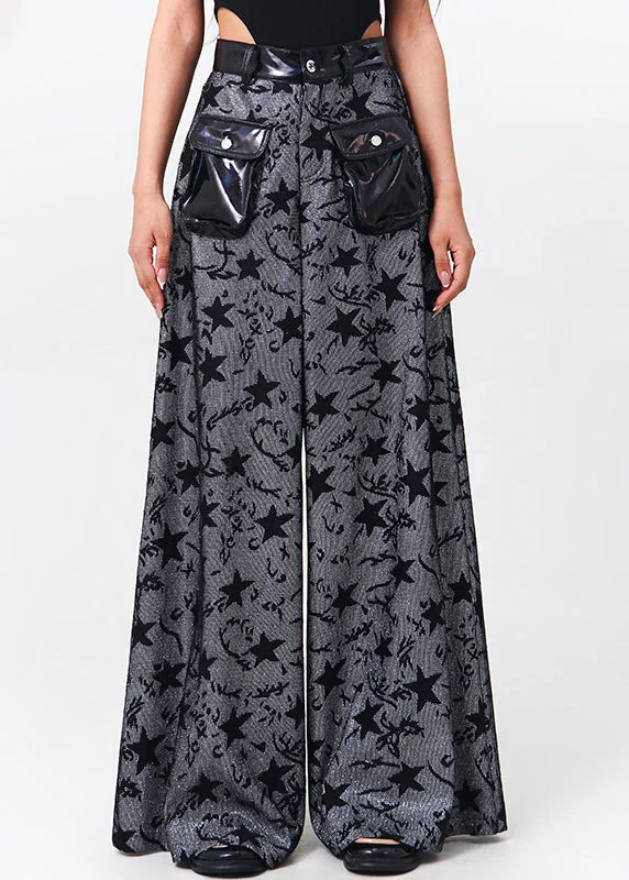 Weekend Deals to Brighten Your Day Bohemian Black Pockets Patchwork Denim Wide Leg Pants Spring Weekend Deals to Brighten Your Day Bohemian Black Pockets Patchwork Denim Wide Leg Pants Spring