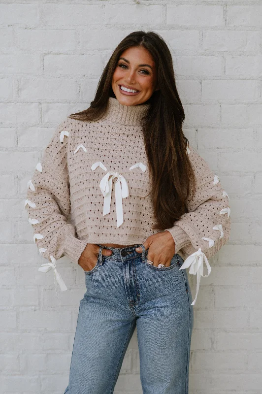 Year-End Sale Cathleen Knit Top- Beige