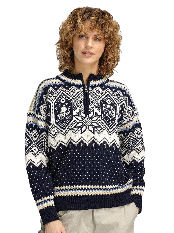 Last Chance Dale of Norway - VM Trondheim Women's Sweater - Navy/Off-White