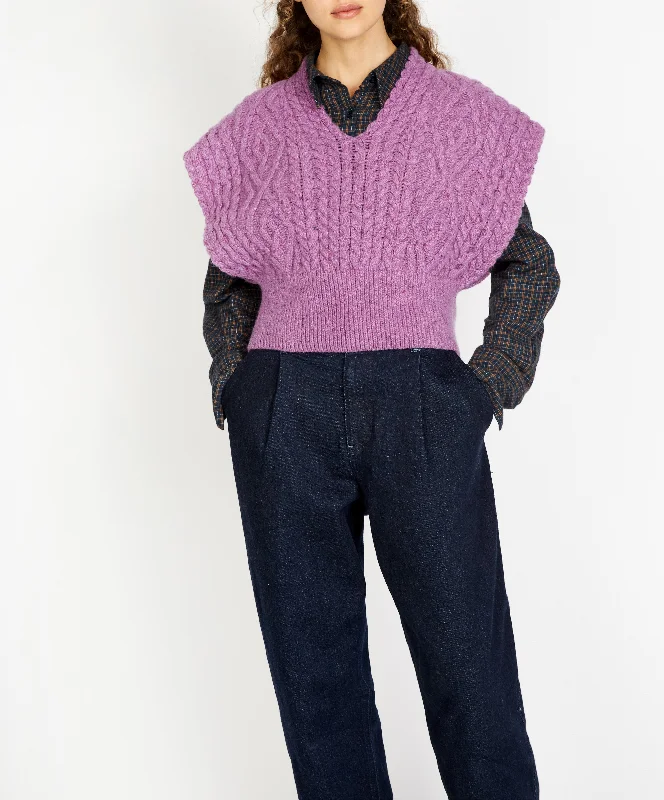 Shop and Save Irish - Farmleigh Diamond Vest - Orchid