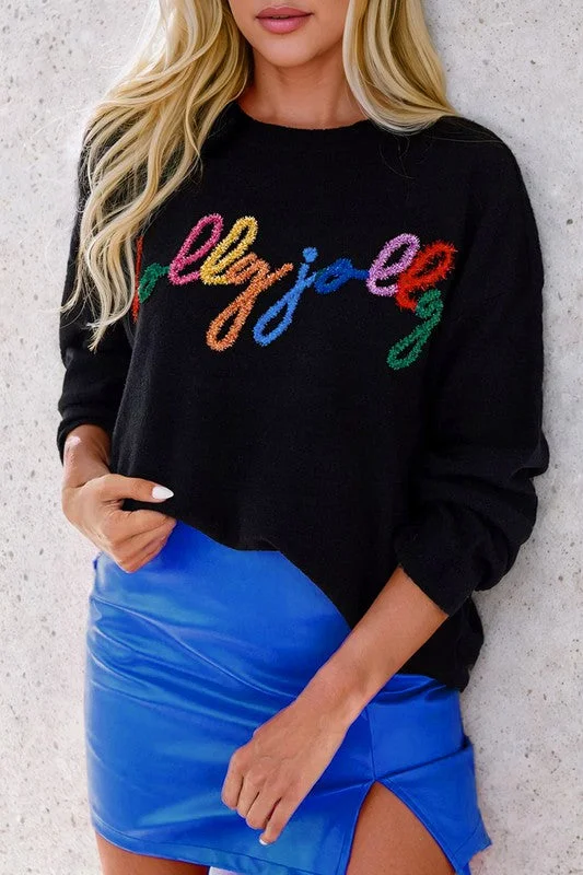 Steals and Deals Holly Jolly Black Lurex Sweater