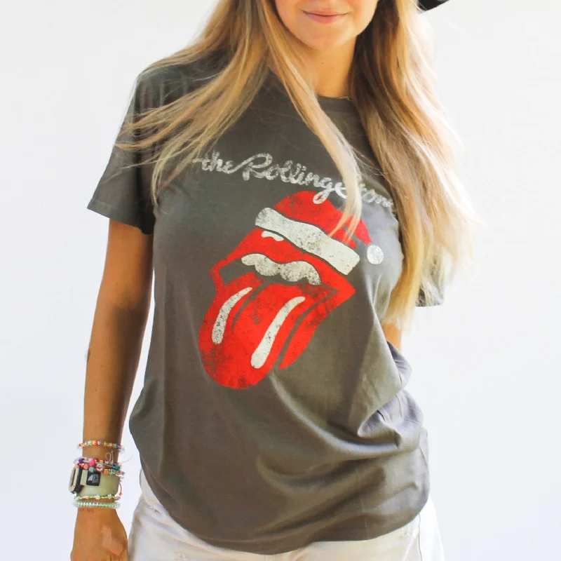 New Deals Rolling Stones Santa Lick Band Tee